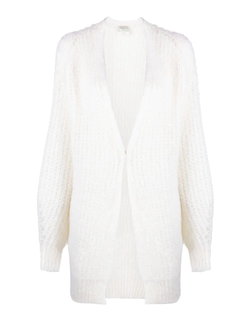 Forte forte White Open-Fron Knit Women's Sweater Cardigan
